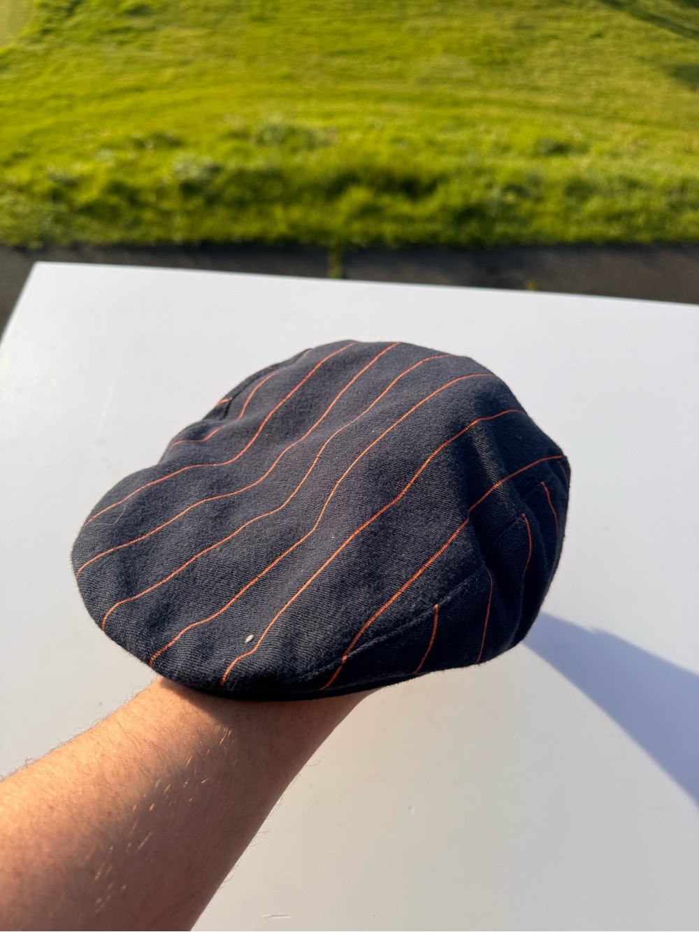 Y-3 Yohji Yamamoto x Adidas Wool Beret Cap Hat Black Orange Striped
